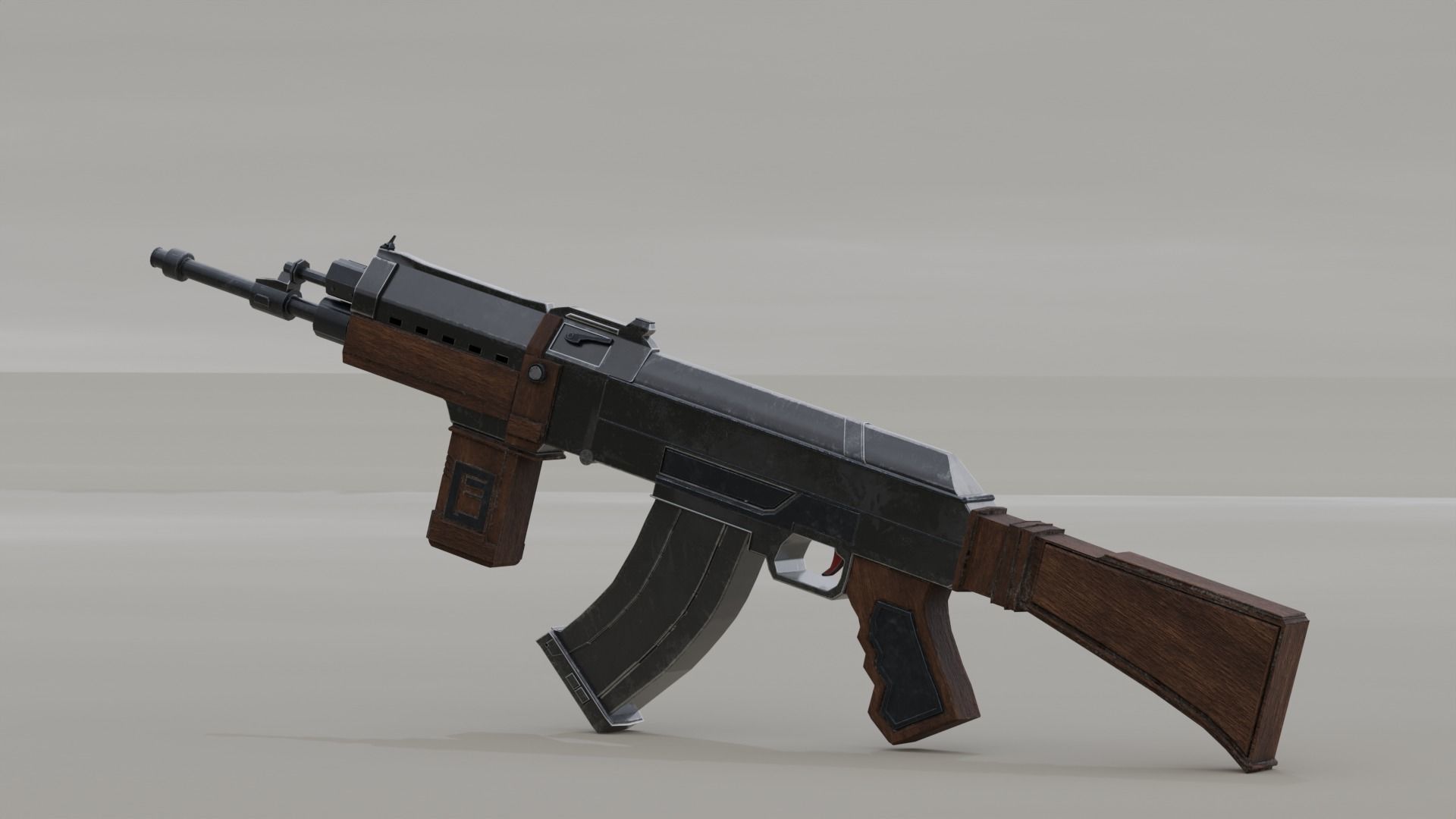 AssaultRifle - ProjectAce Concept Rifle Low-poly 3D model_2
