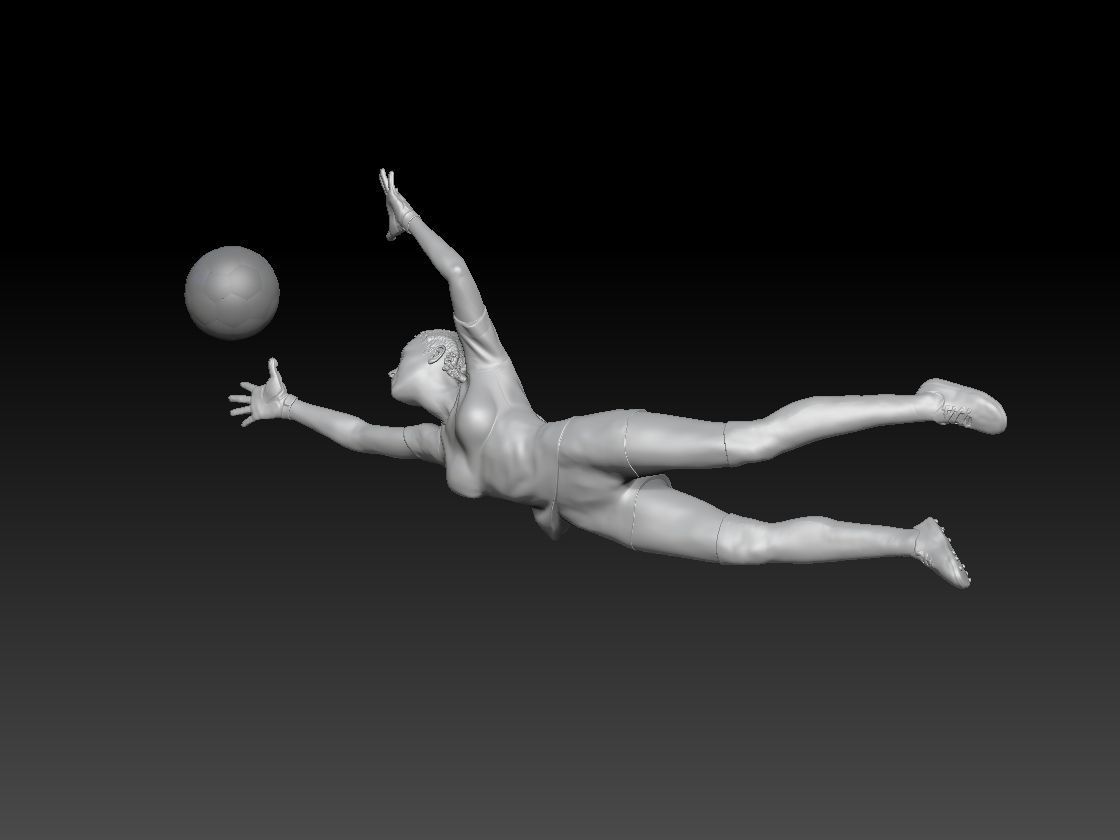 GOALKEEPER GIRL 1 3D print model_2