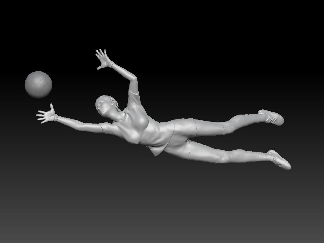 GOALKEEPER GIRL 1 3D print model_1