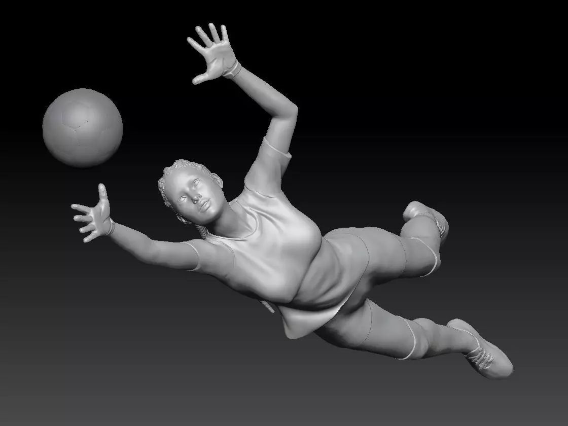 GOALKEEPER GIRL 1 3D print model_0