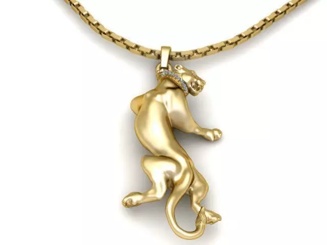 Tiger Pendant For Men Fashion 3d Printable Model 3D print model_0