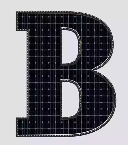 Solar Panel Letter - B
