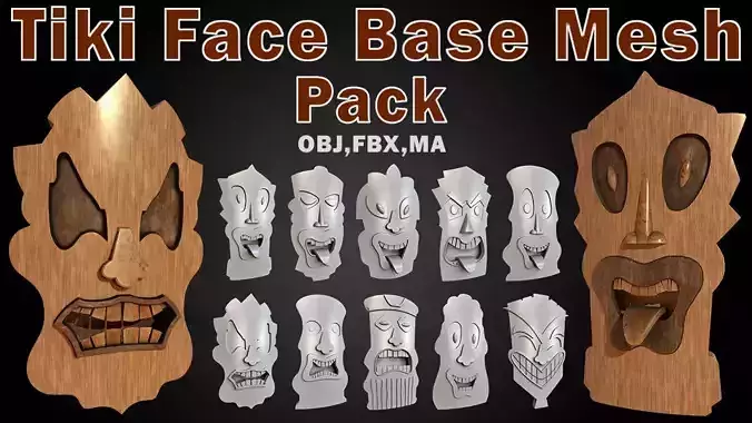 95 Tiki Face base and high Pack 
