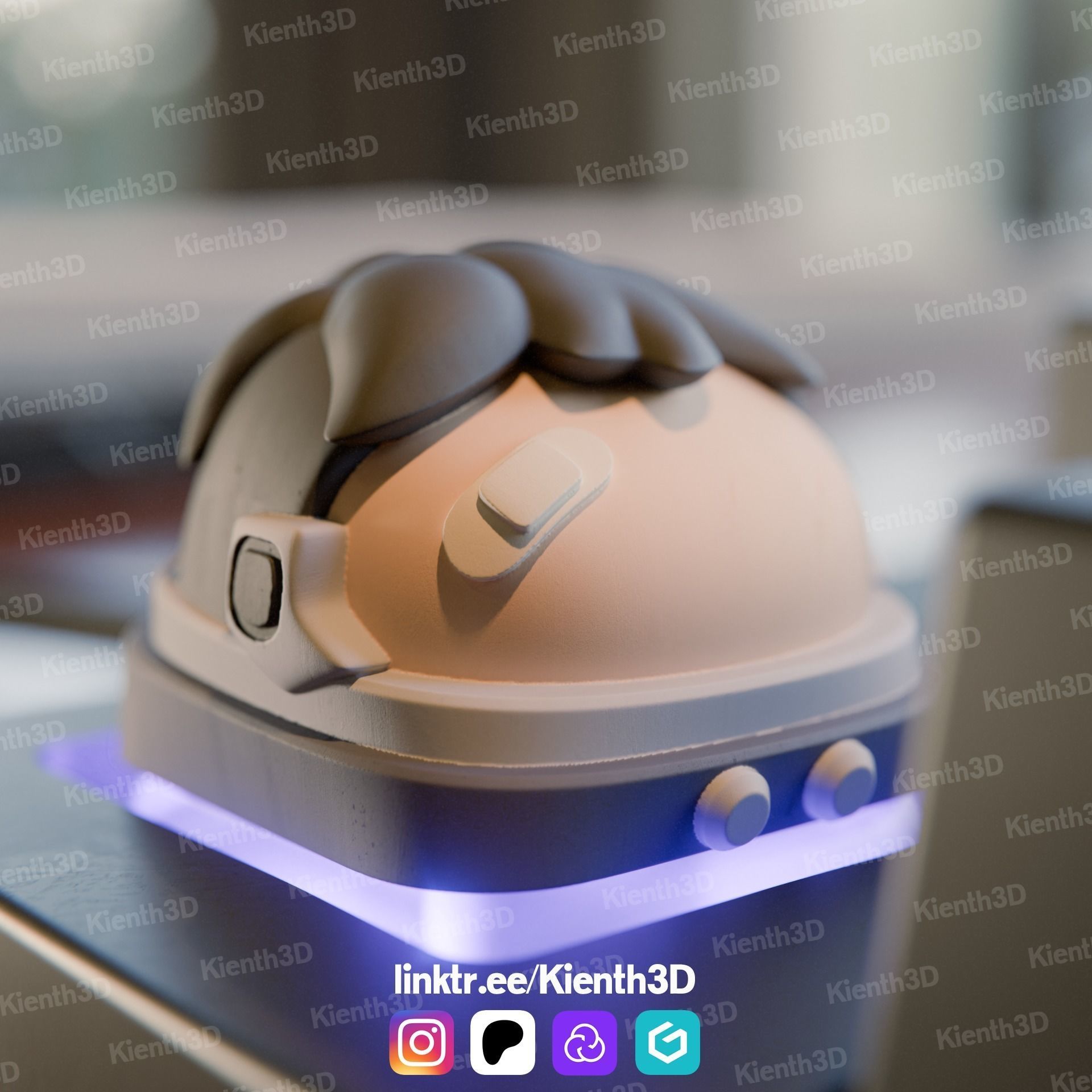 Iso Valorant Keycap 3D print model_3