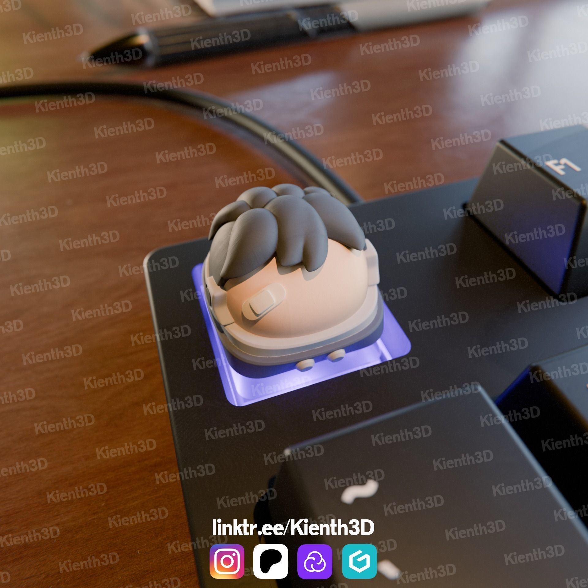 Iso Valorant Keycap 3D print model_1
