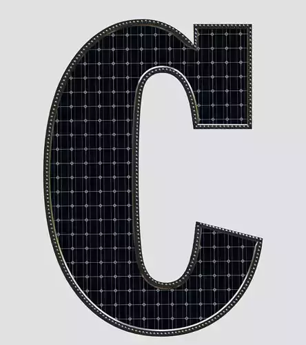 Solar Panel Letter - C