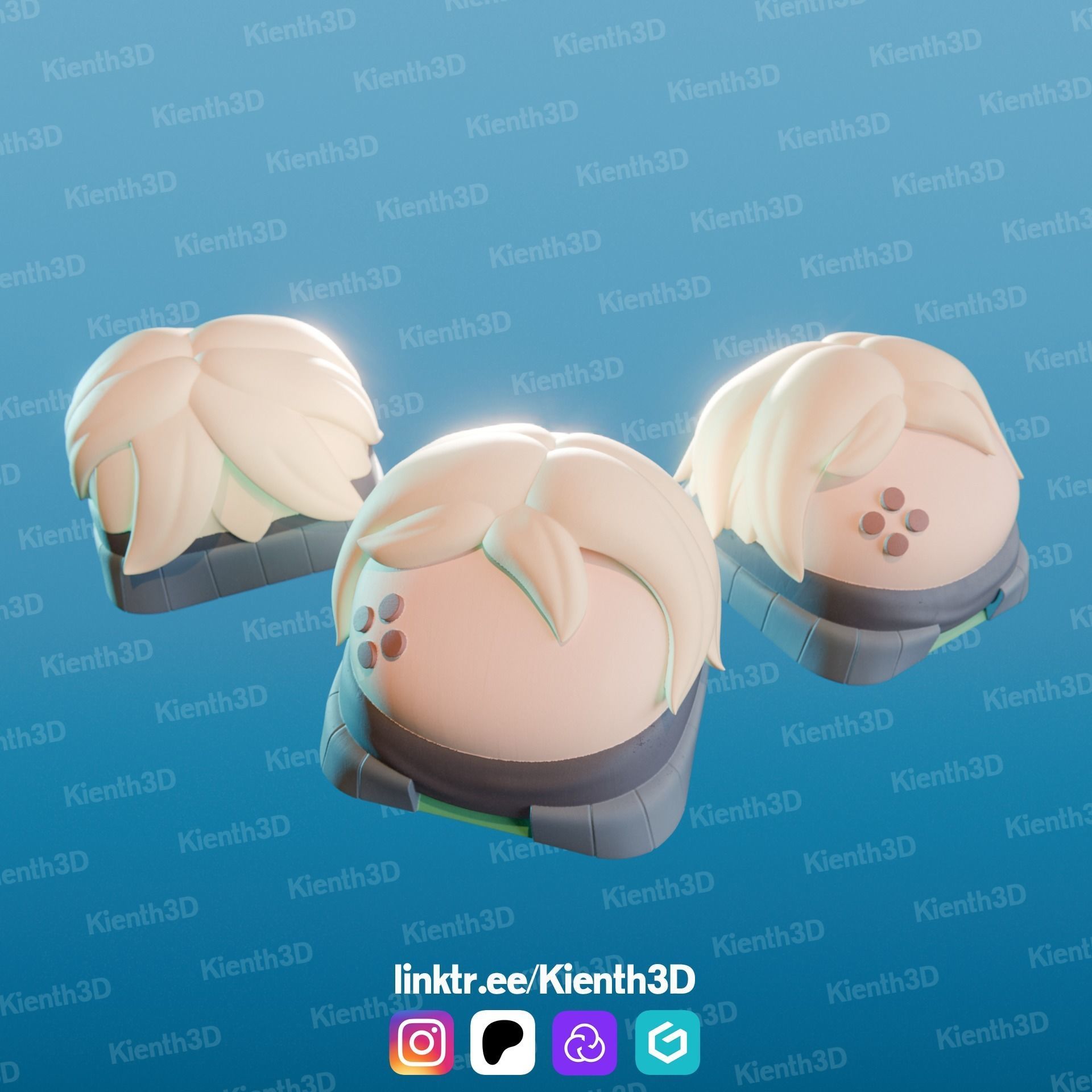 Deadlock Valorant Keycap 3D print model_4