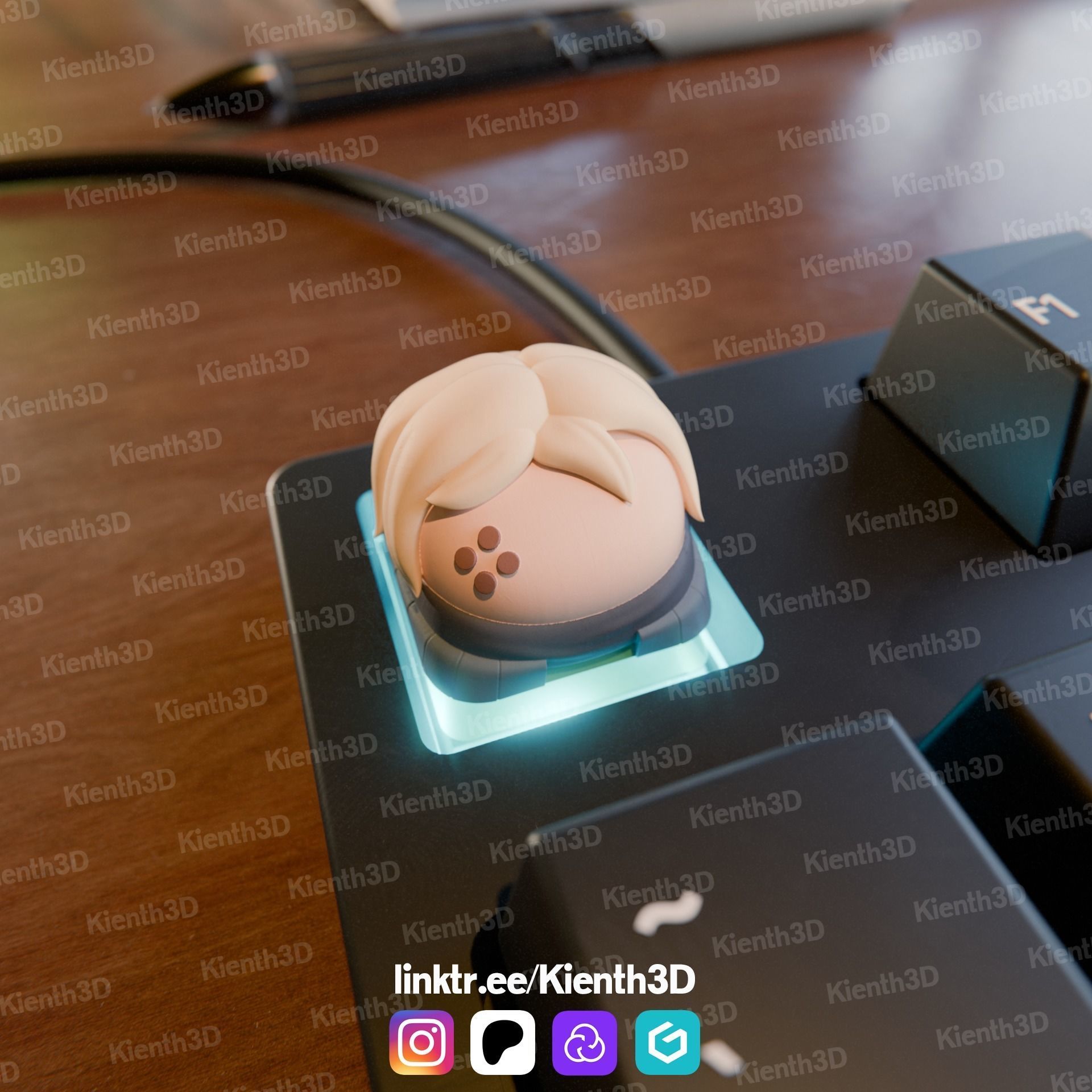 Deadlock Valorant Keycap 3D print model_1