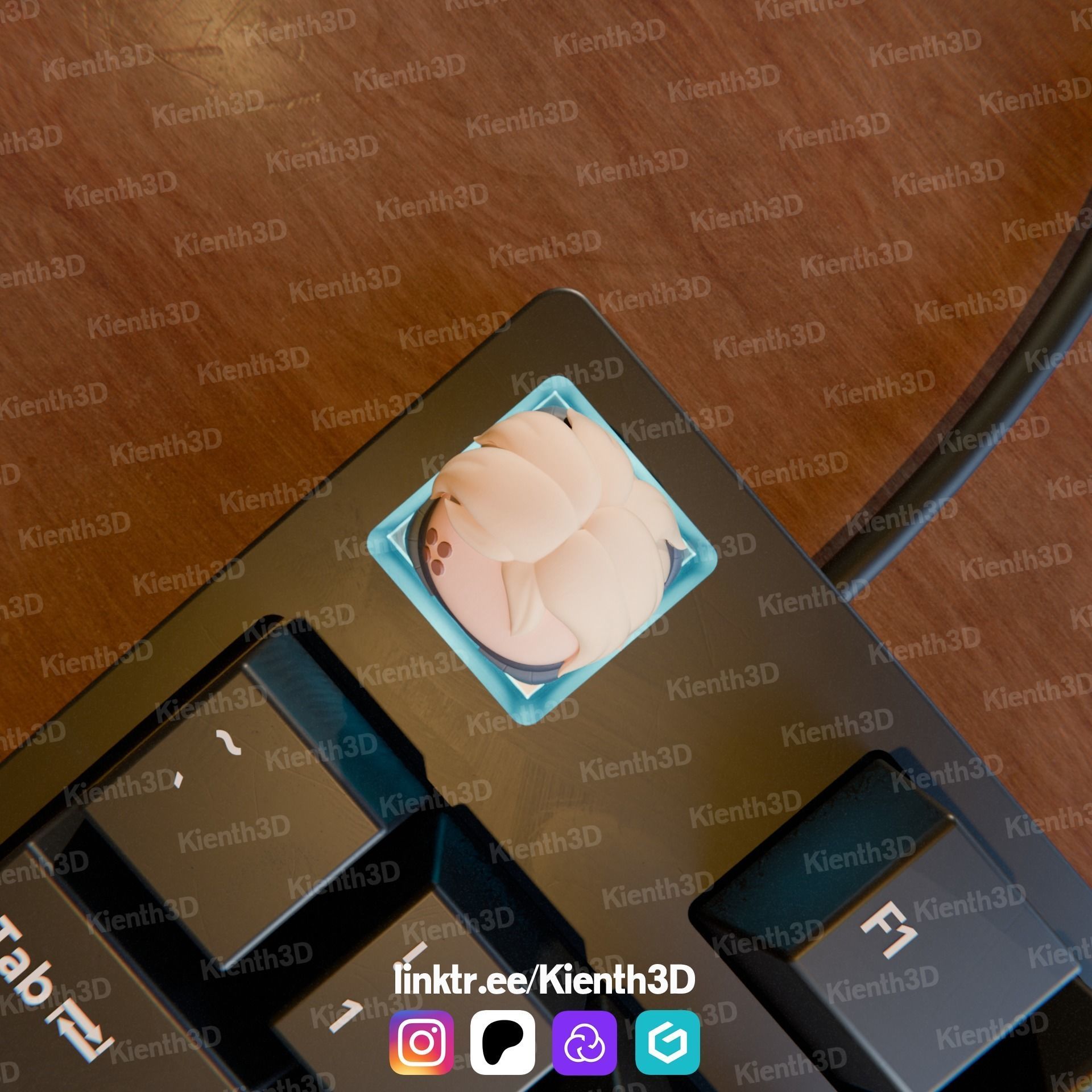 Deadlock Valorant Keycap 3D print model_2