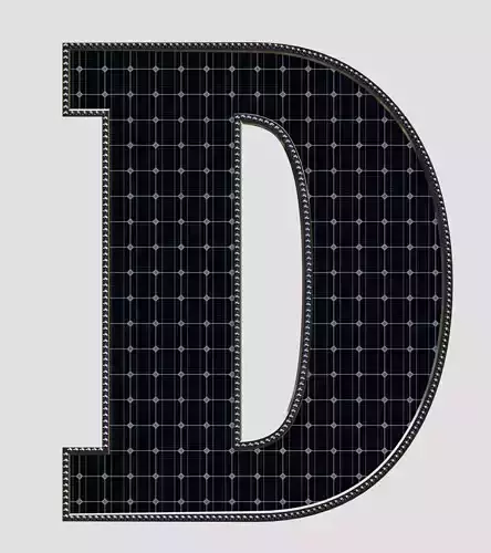 Solar Panel Letter - D