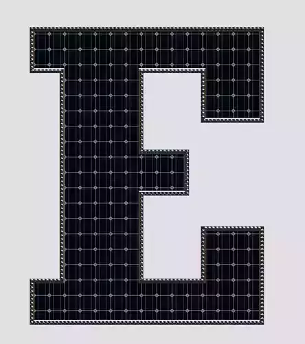 Solar Panel Letter - E