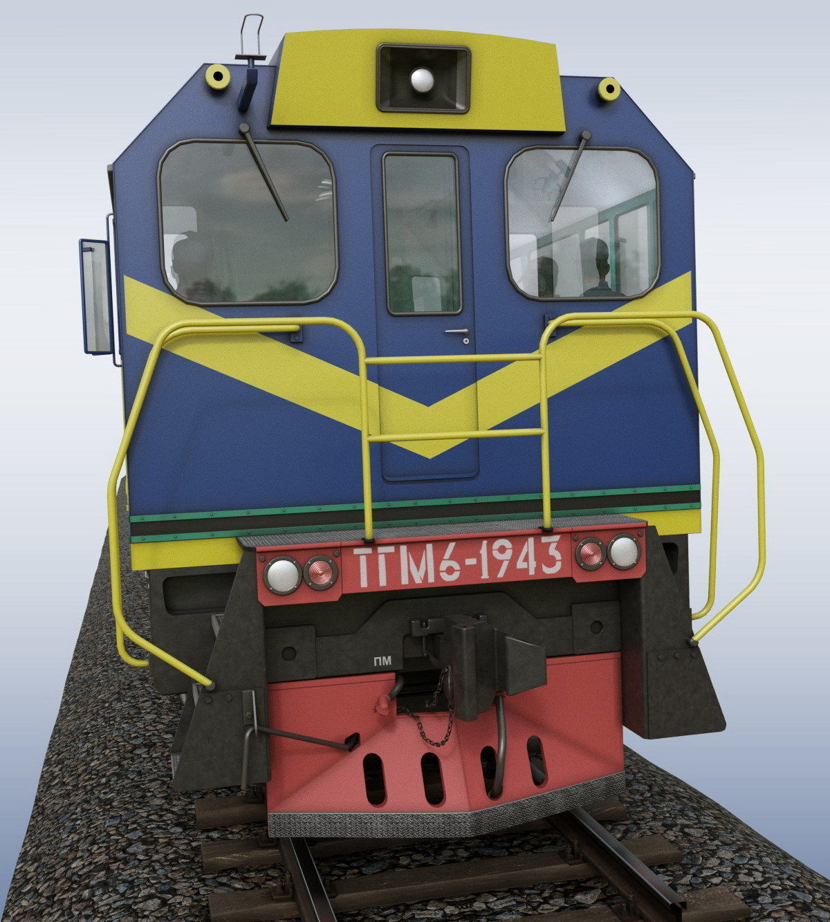 Shunting locomotive TGM-6  3D model_3