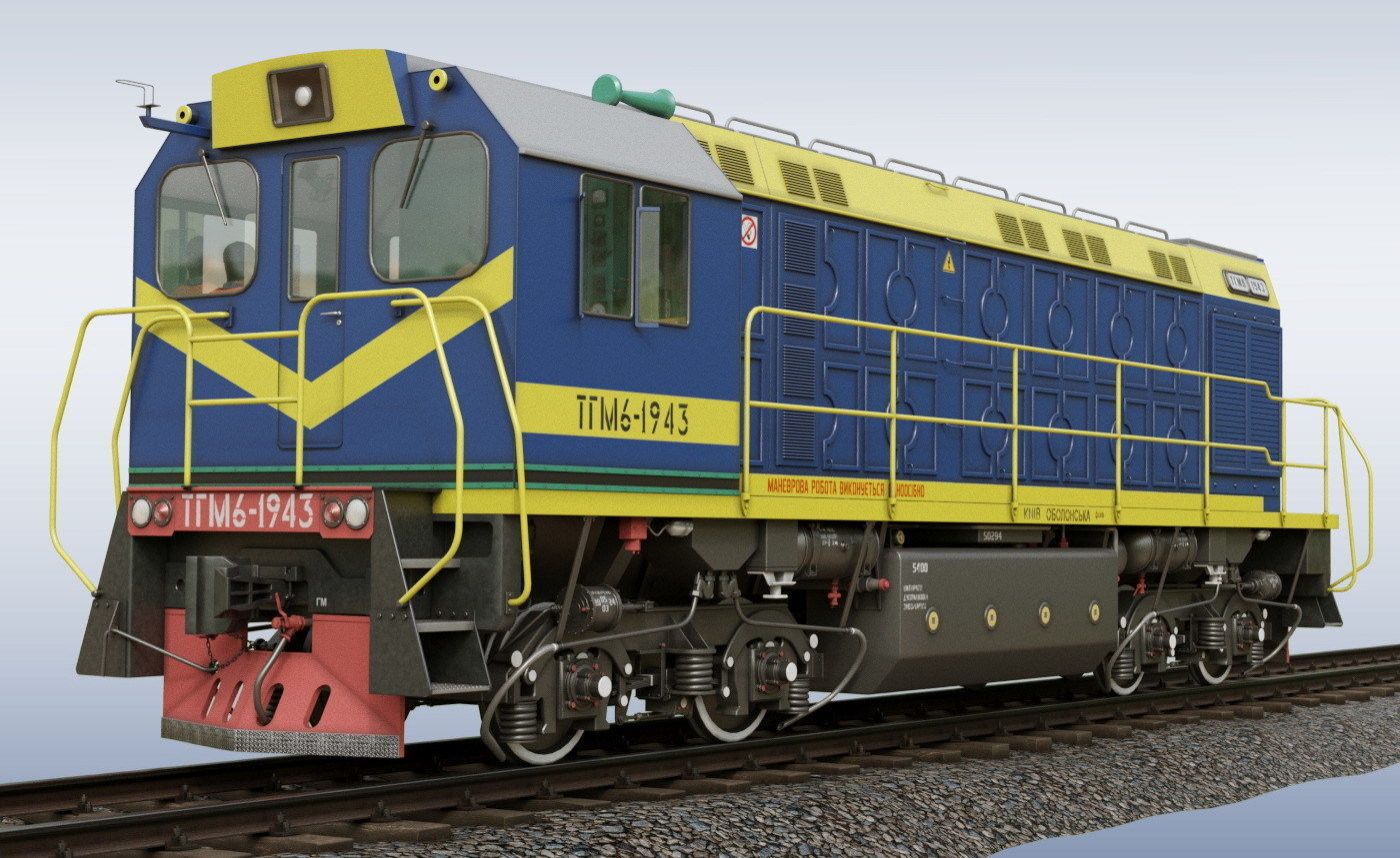 Shunting locomotive TGM-6  3D model_4