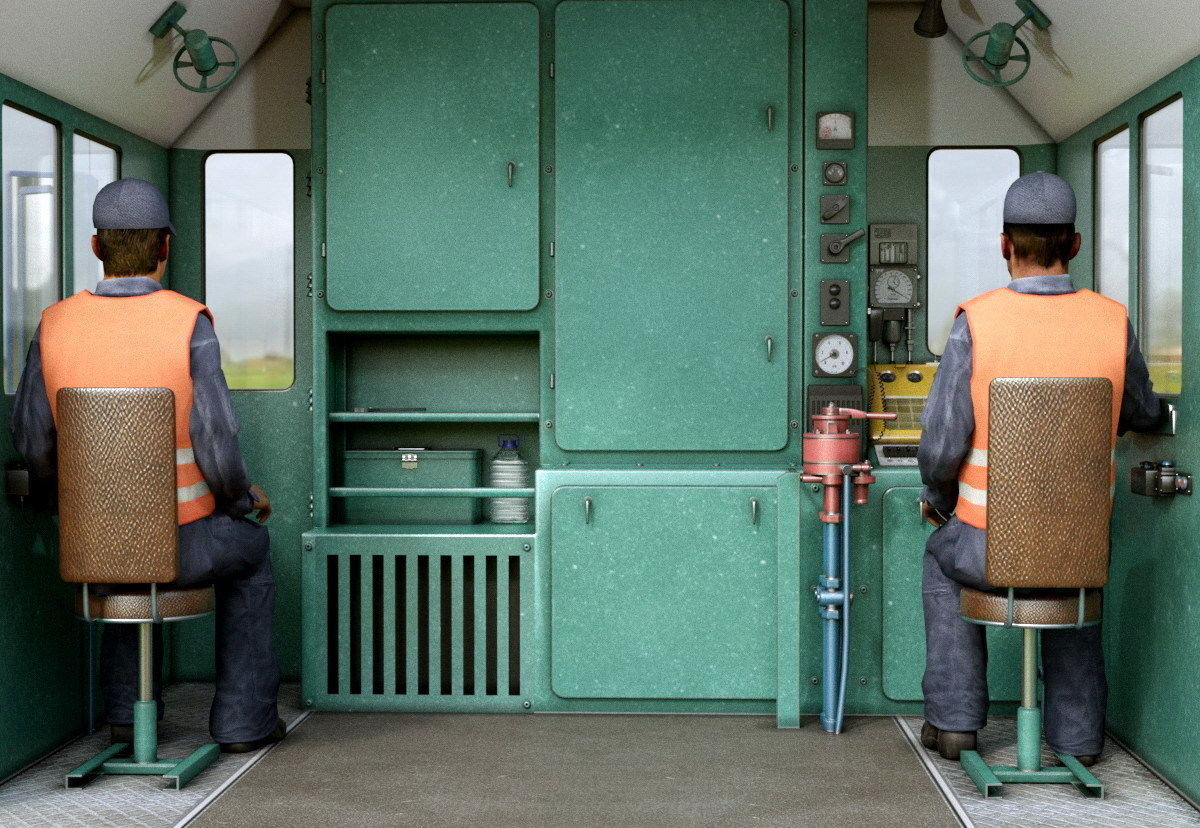 Shunting locomotive TGM-6  3D model_12