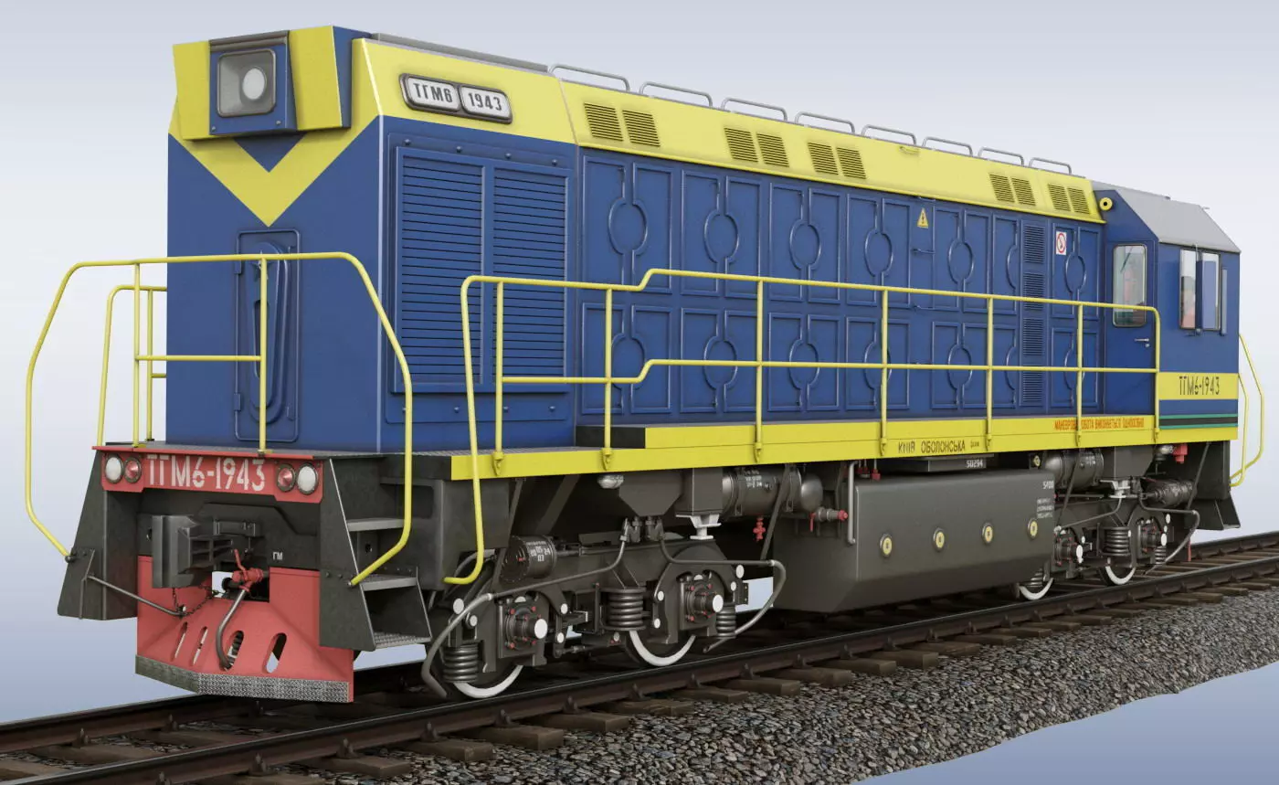 Shunting locomotive TGM-6  3D model_0