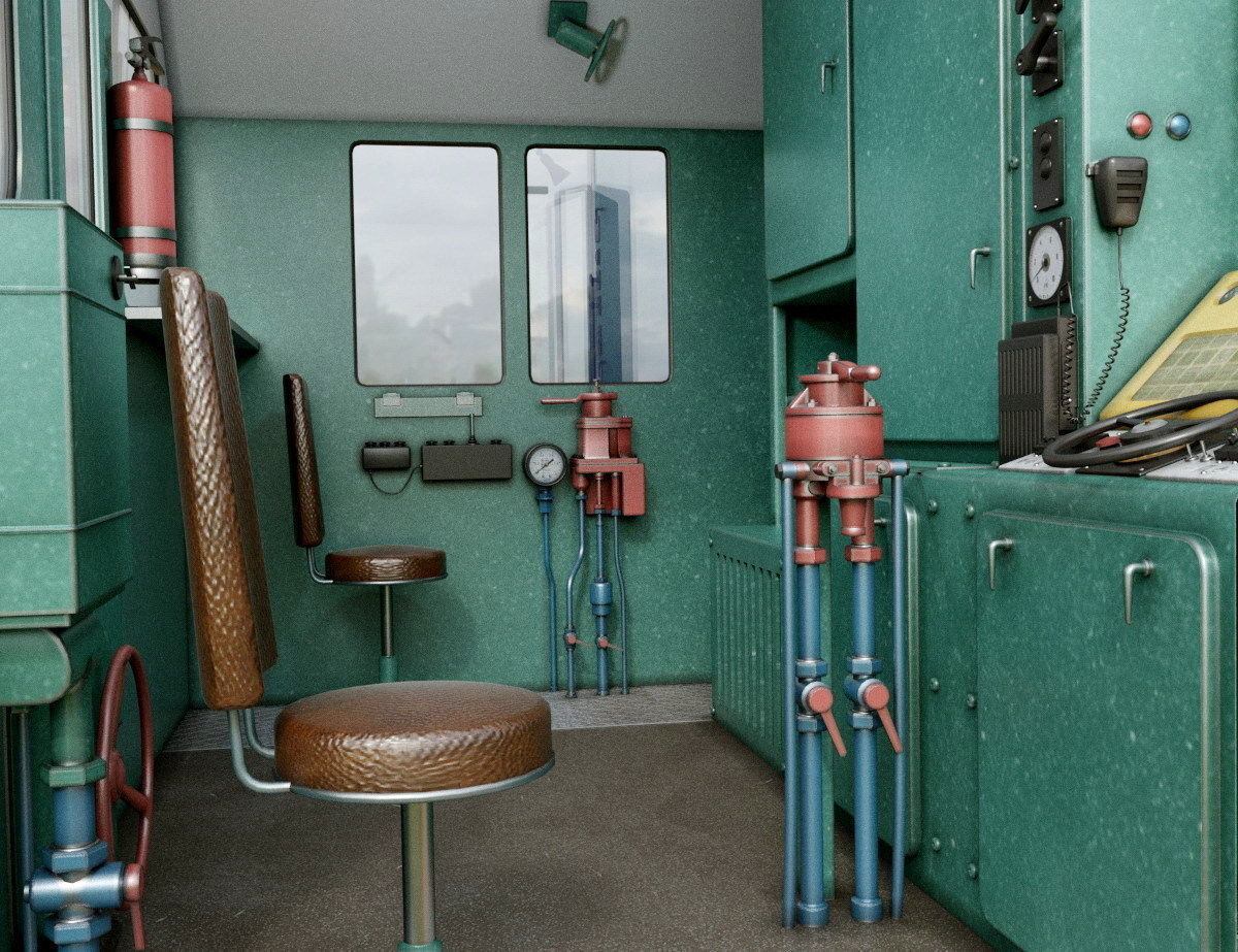 Shunting locomotive TGM-6  3D model_11