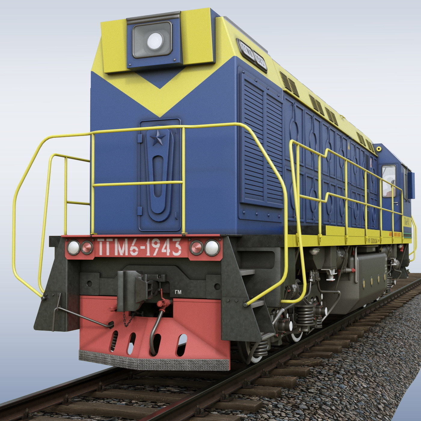 Shunting locomotive TGM-6  3D model_5