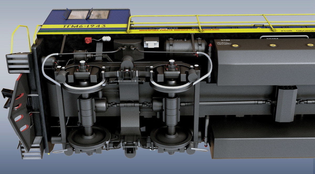 Shunting locomotive TGM-6  3D model_6