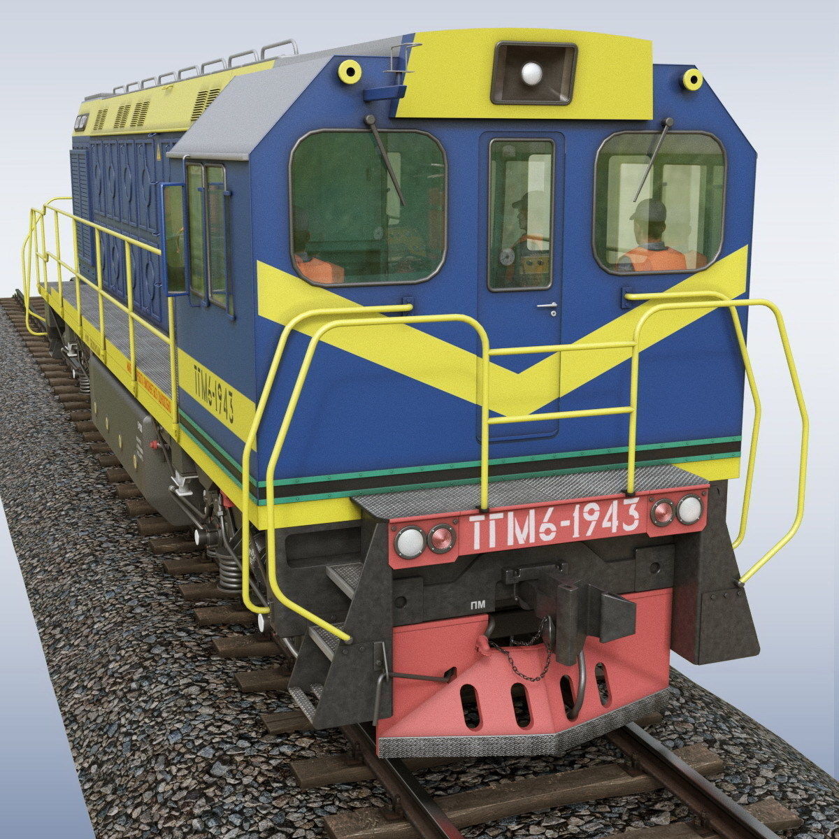 Shunting locomotive TGM-6  3D model_2