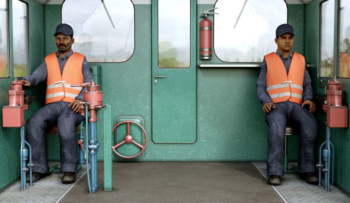 Shunting locomotive TGM-6  3D model_13