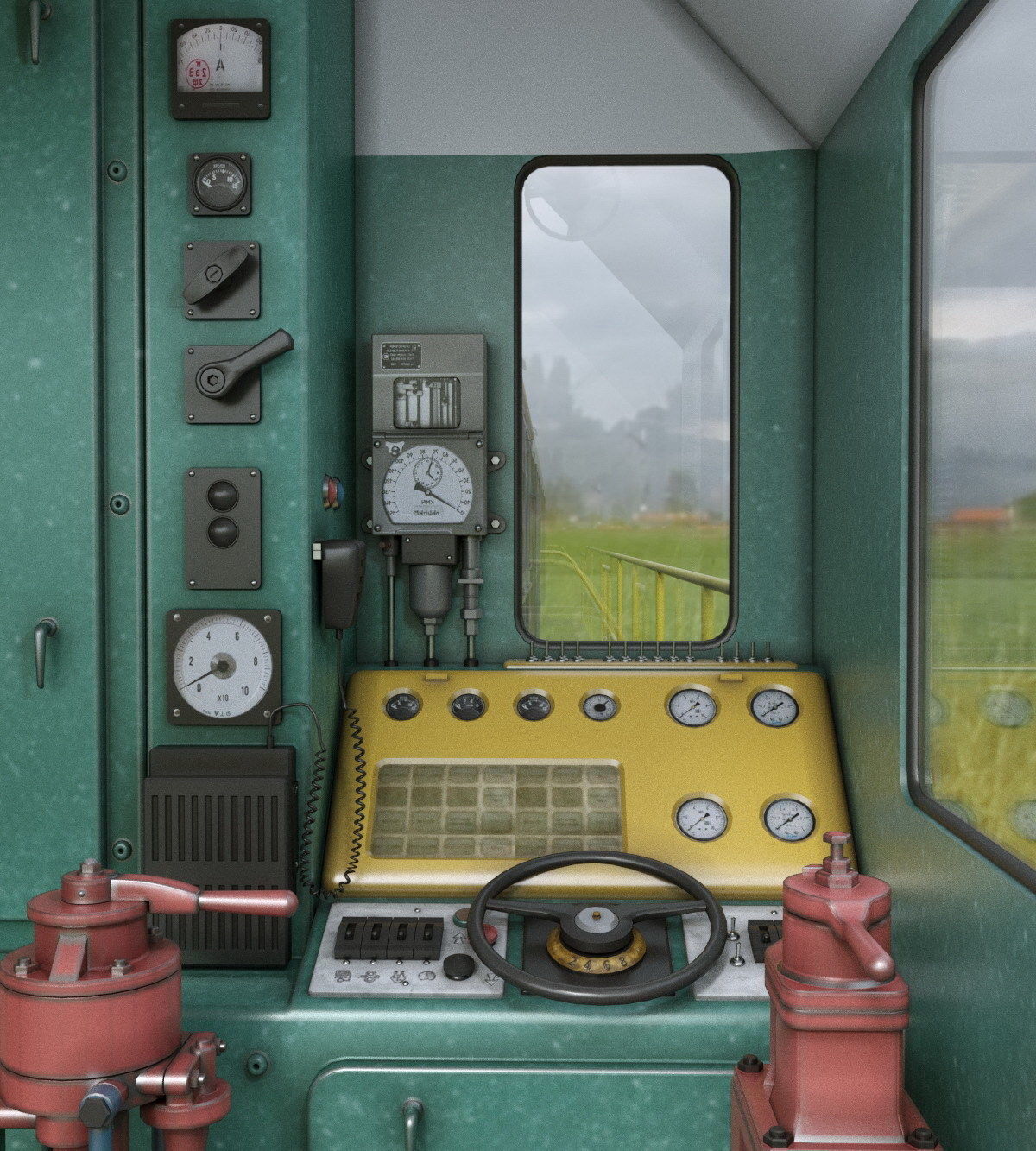 Shunting locomotive TGM-6  3D model_14