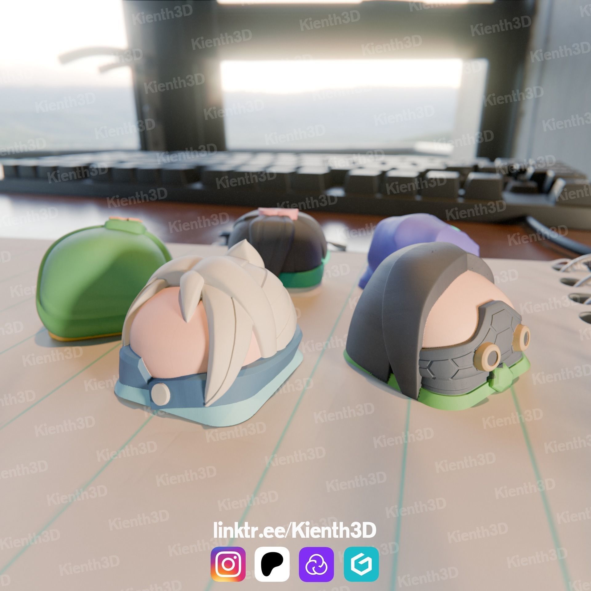Valorant Keycap Bundle 1 3D Model Collection_9