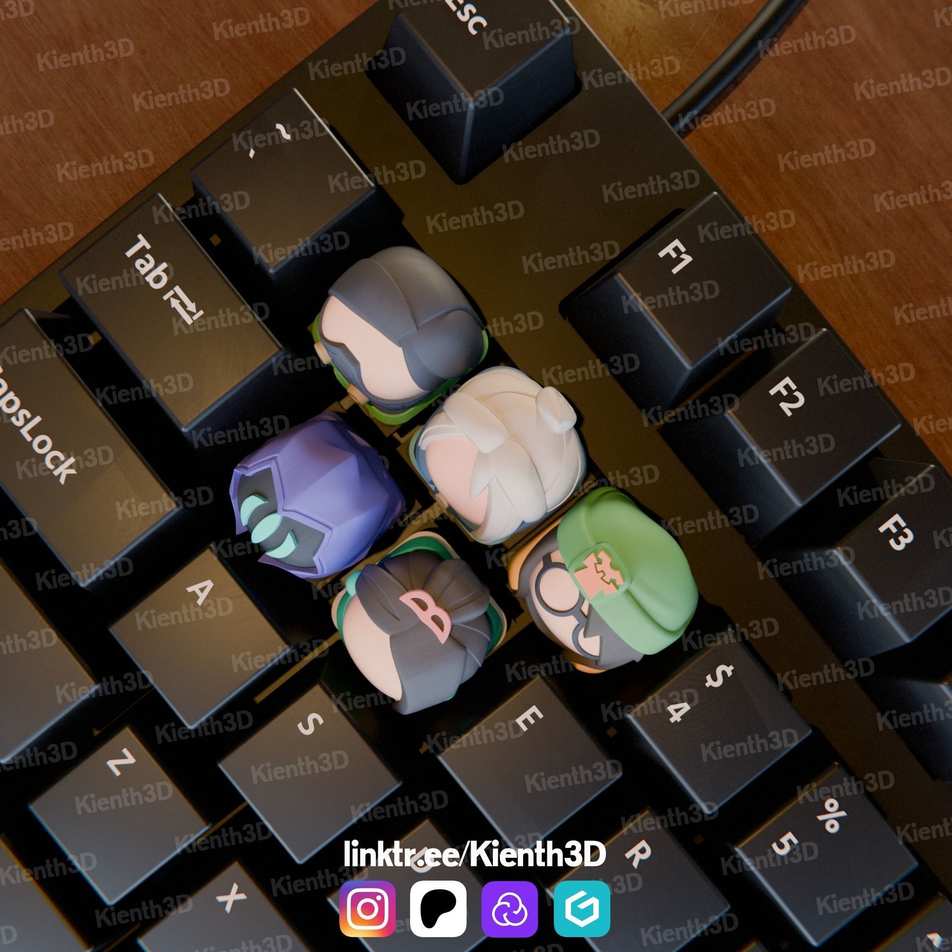 Valorant Keycap Bundle 1 3D Model Collection_2
