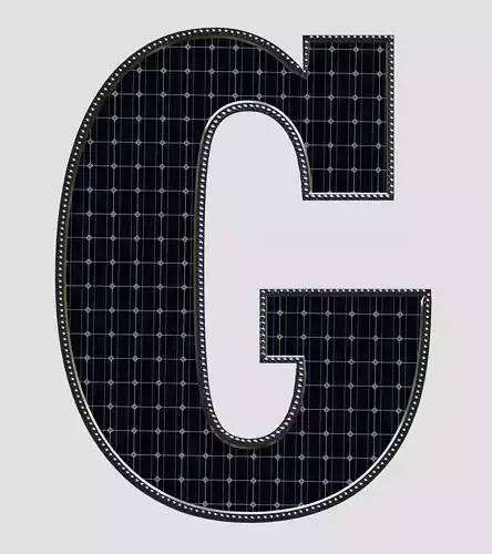 Solar Panel Letter - G