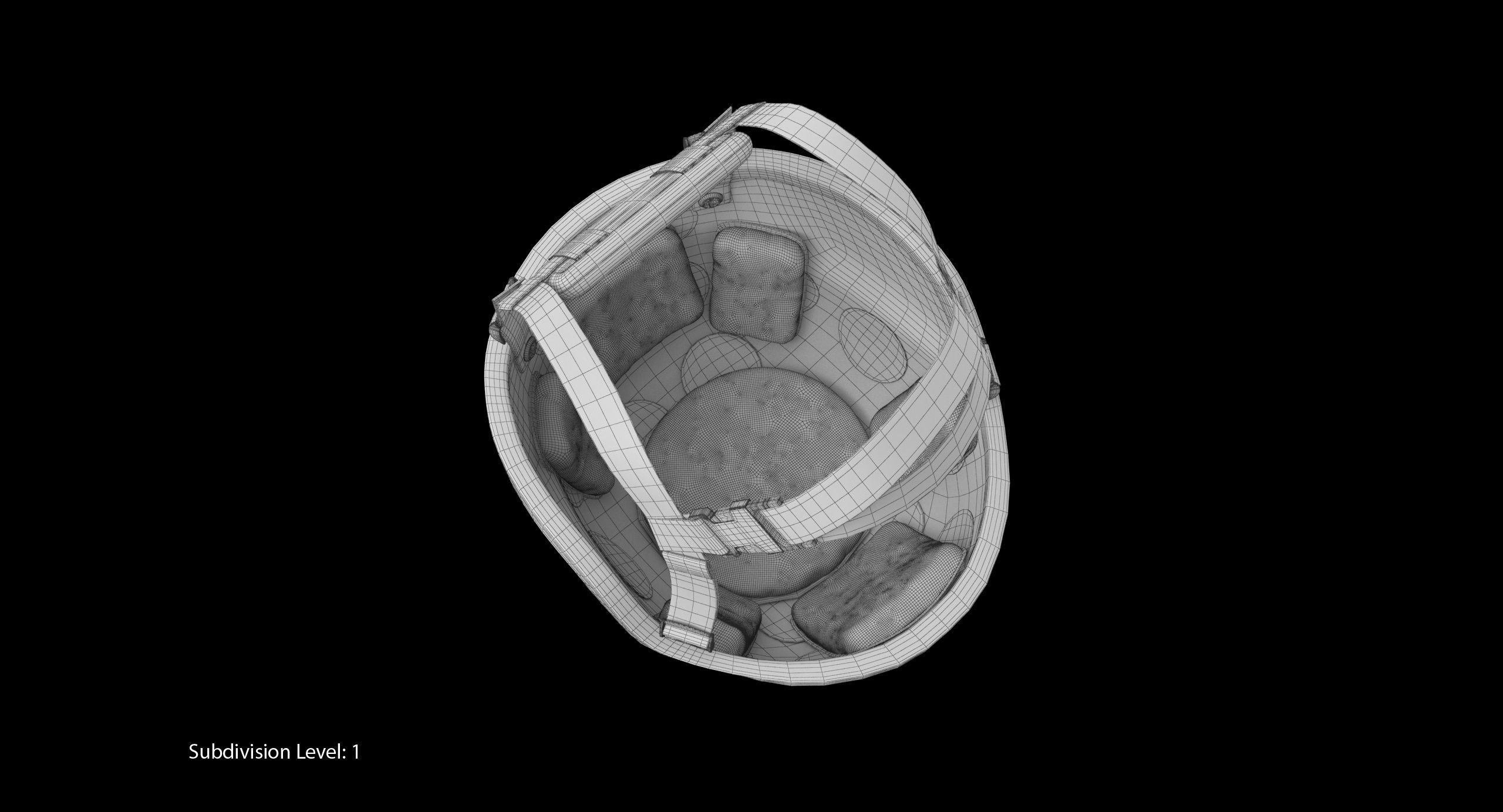 Kevlar Helmet Tan Low-poly 3D model_32