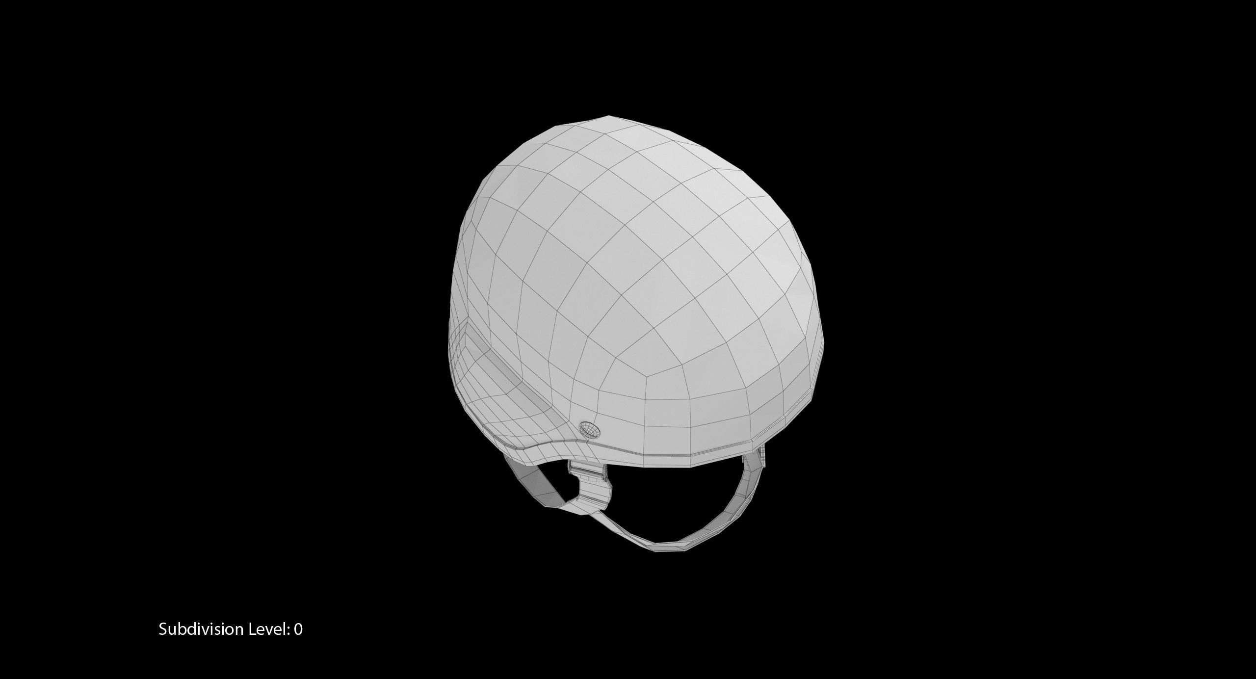 Kevlar Helmet Tan Low-poly 3D model_29