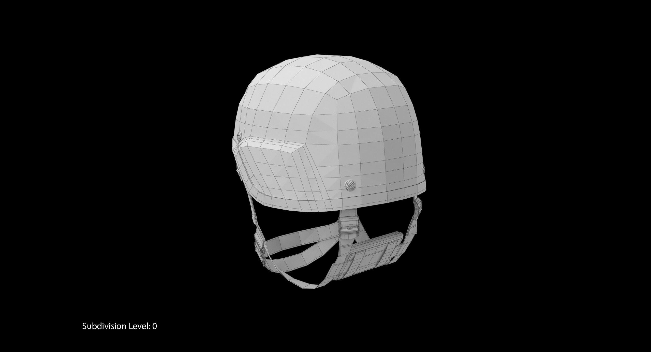 Kevlar Helmet Tan Low-poly 3D model_22
