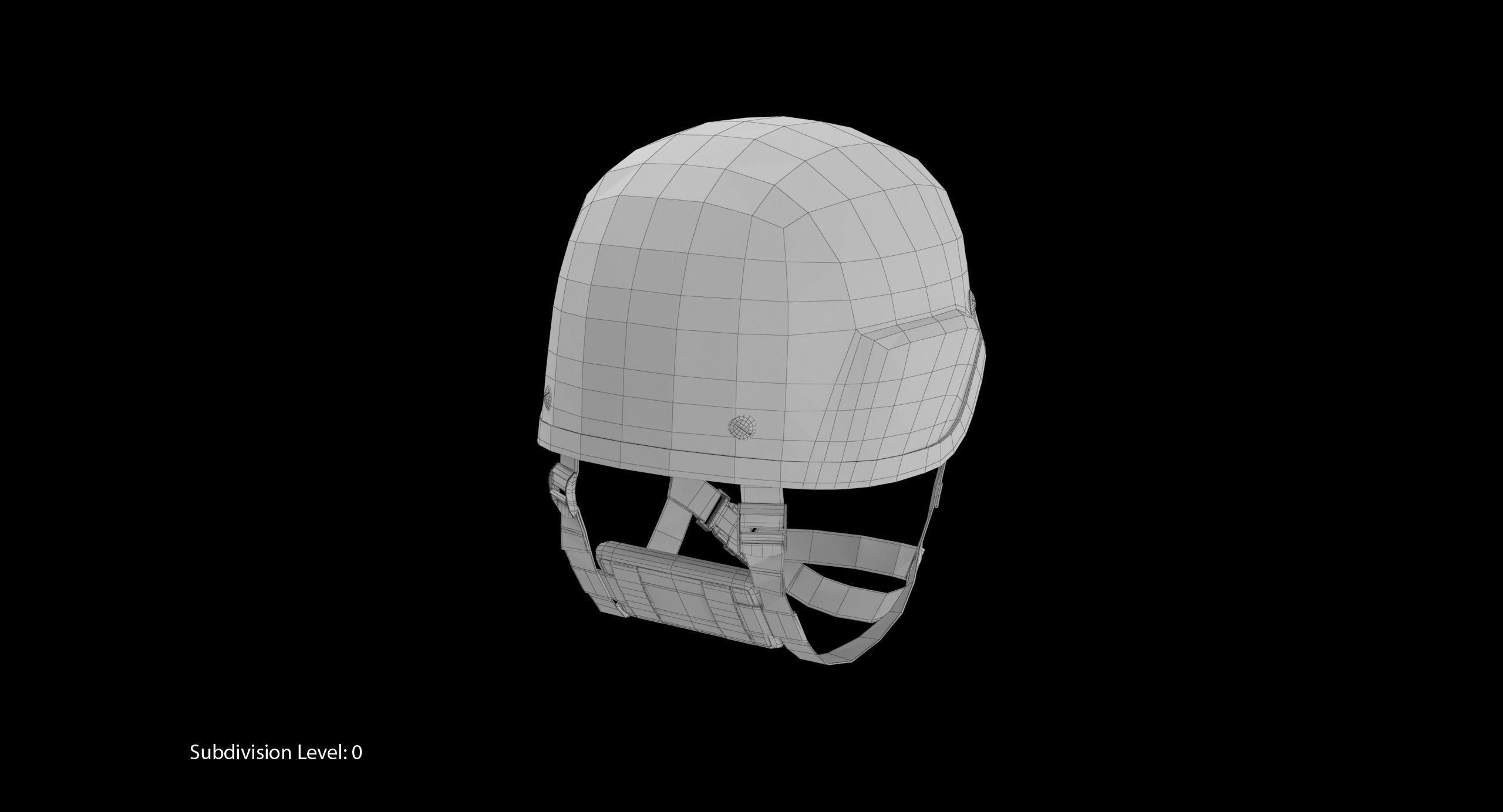 Kevlar Helmet Tan Low-poly 3D model_24