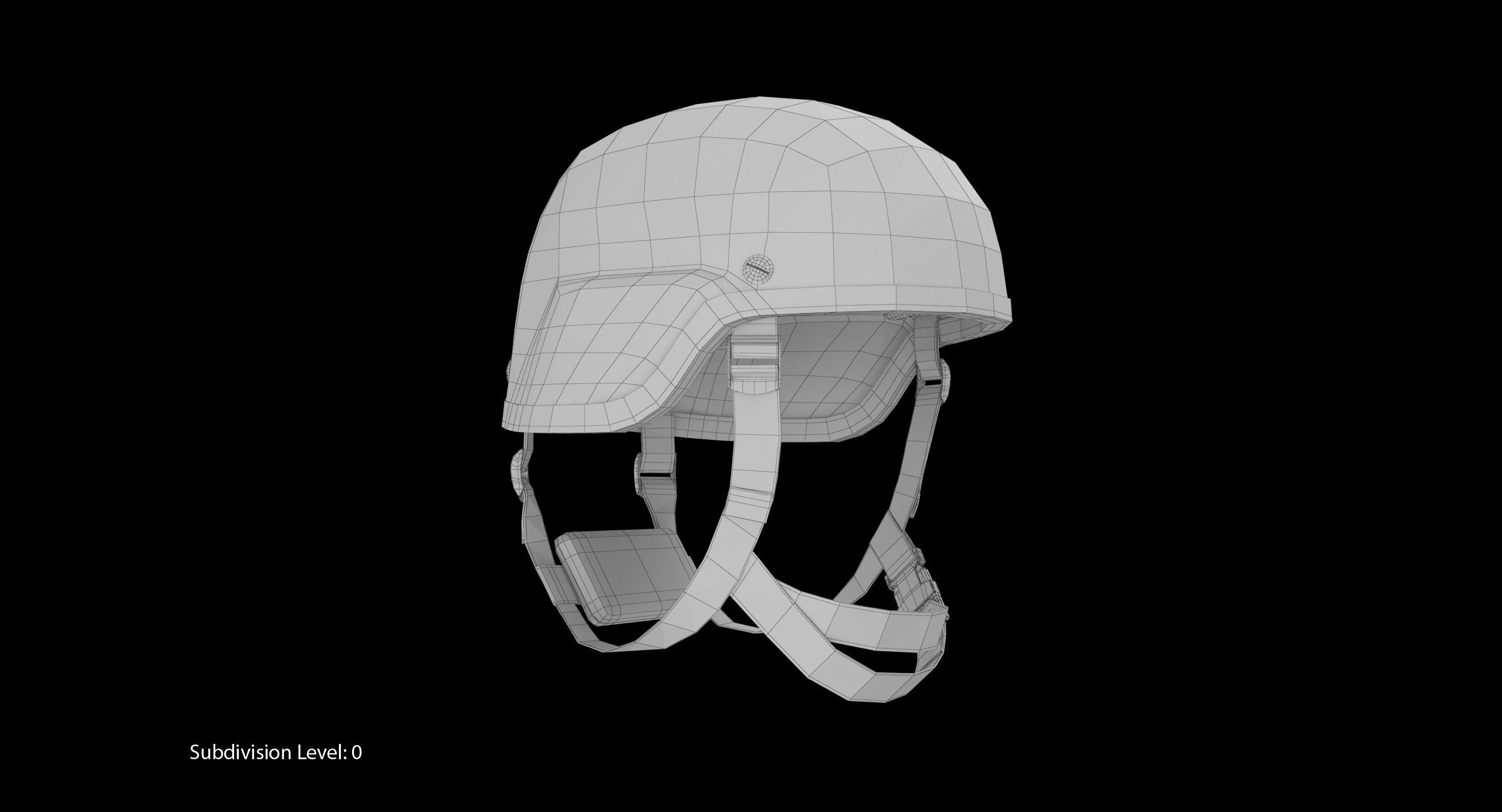 Kevlar Helmet Tan Low-poly 3D model_27