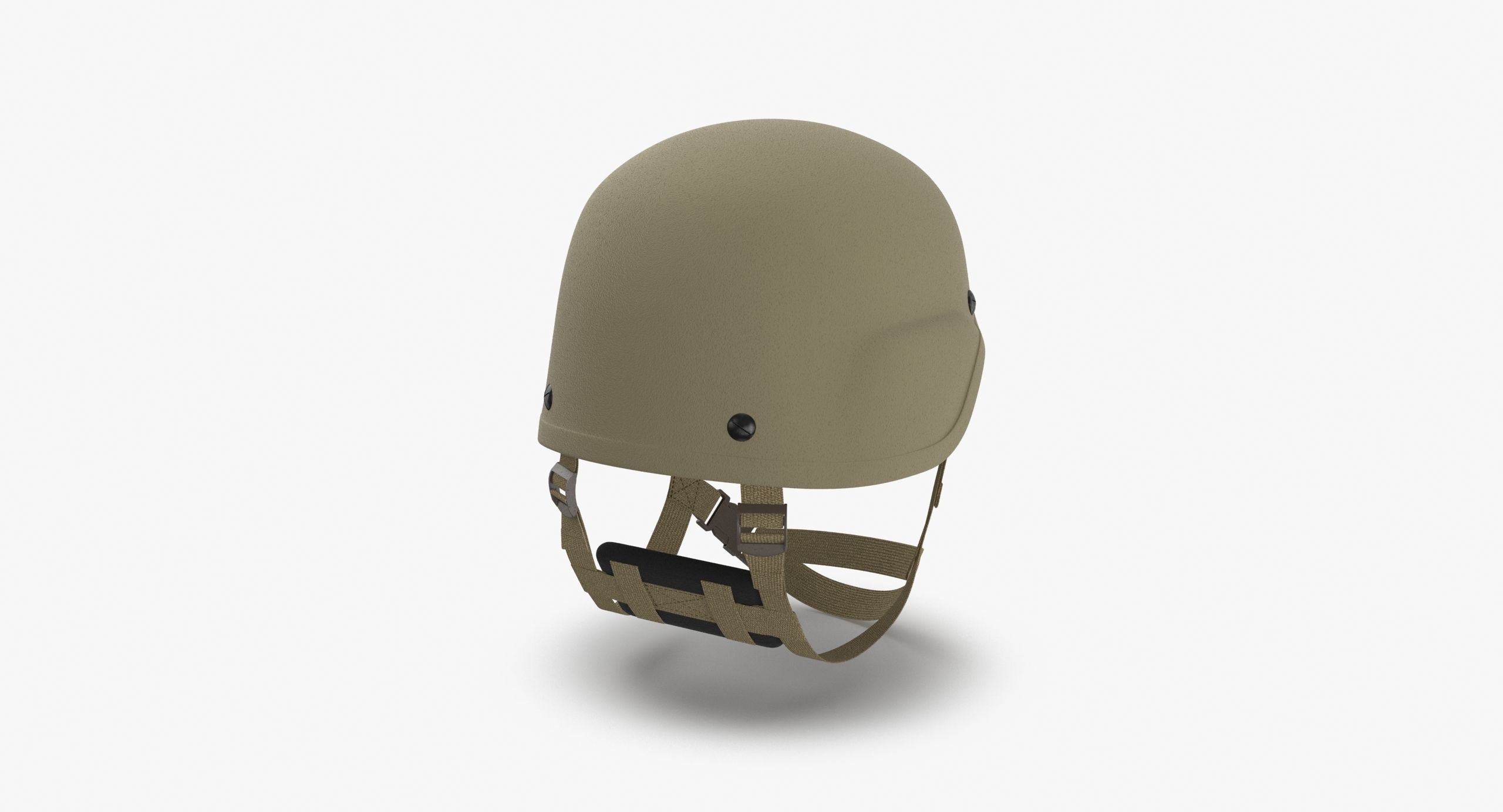 Kevlar Helmet Tan Low-poly 3D model_4