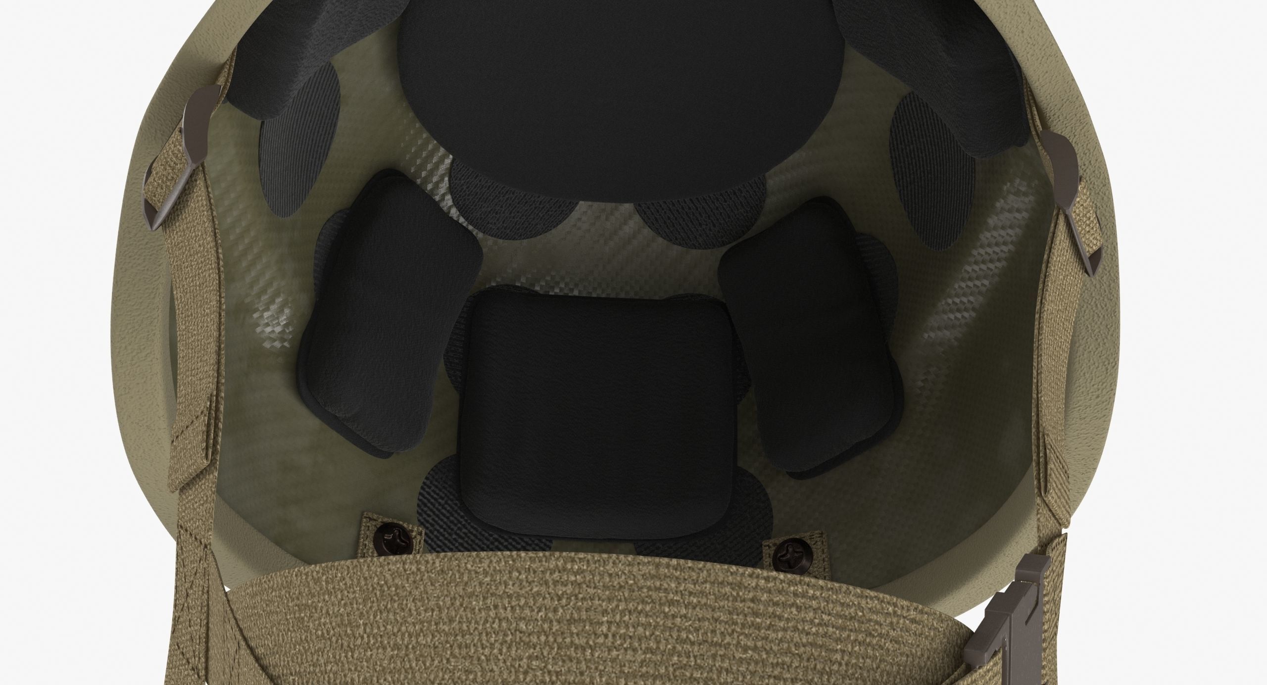 Kevlar Helmet Tan Low-poly 3D model_9