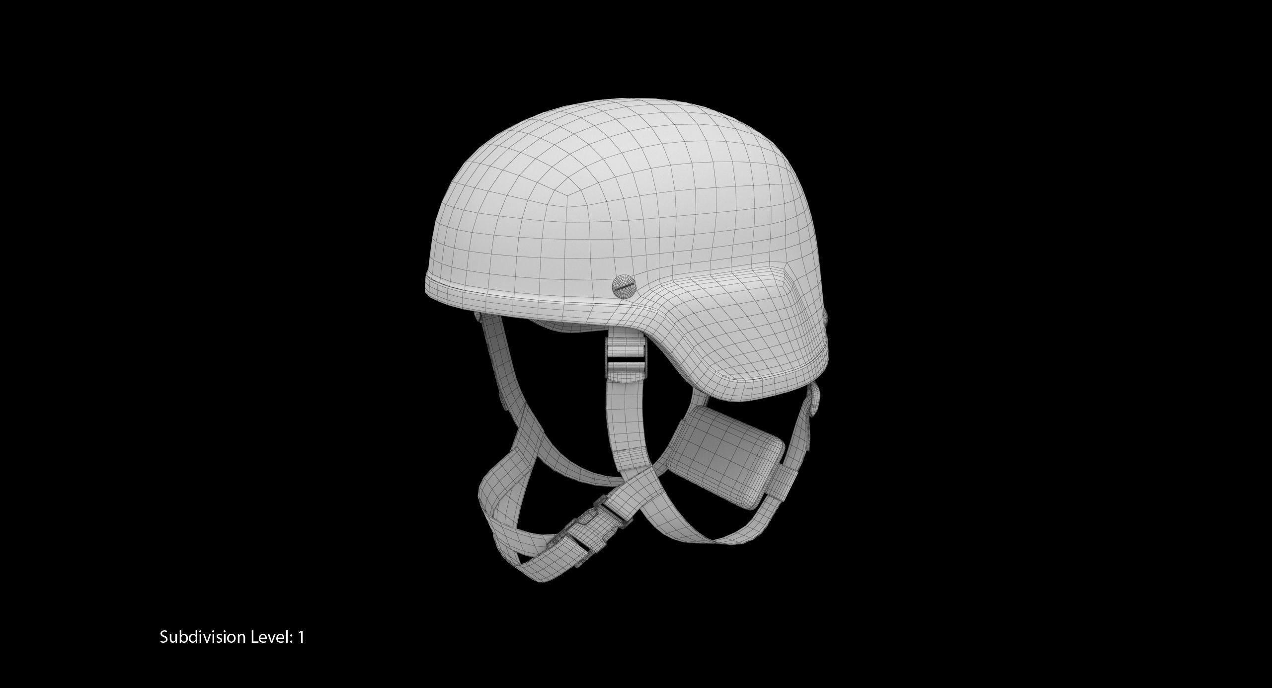 Kevlar Helmet Tan Low-poly 3D model_21