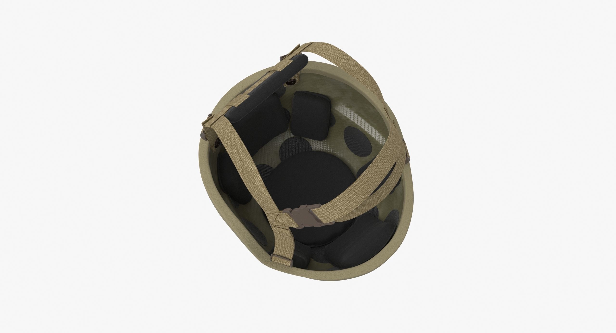 Kevlar Helmet Tan Low-poly 3D model_8