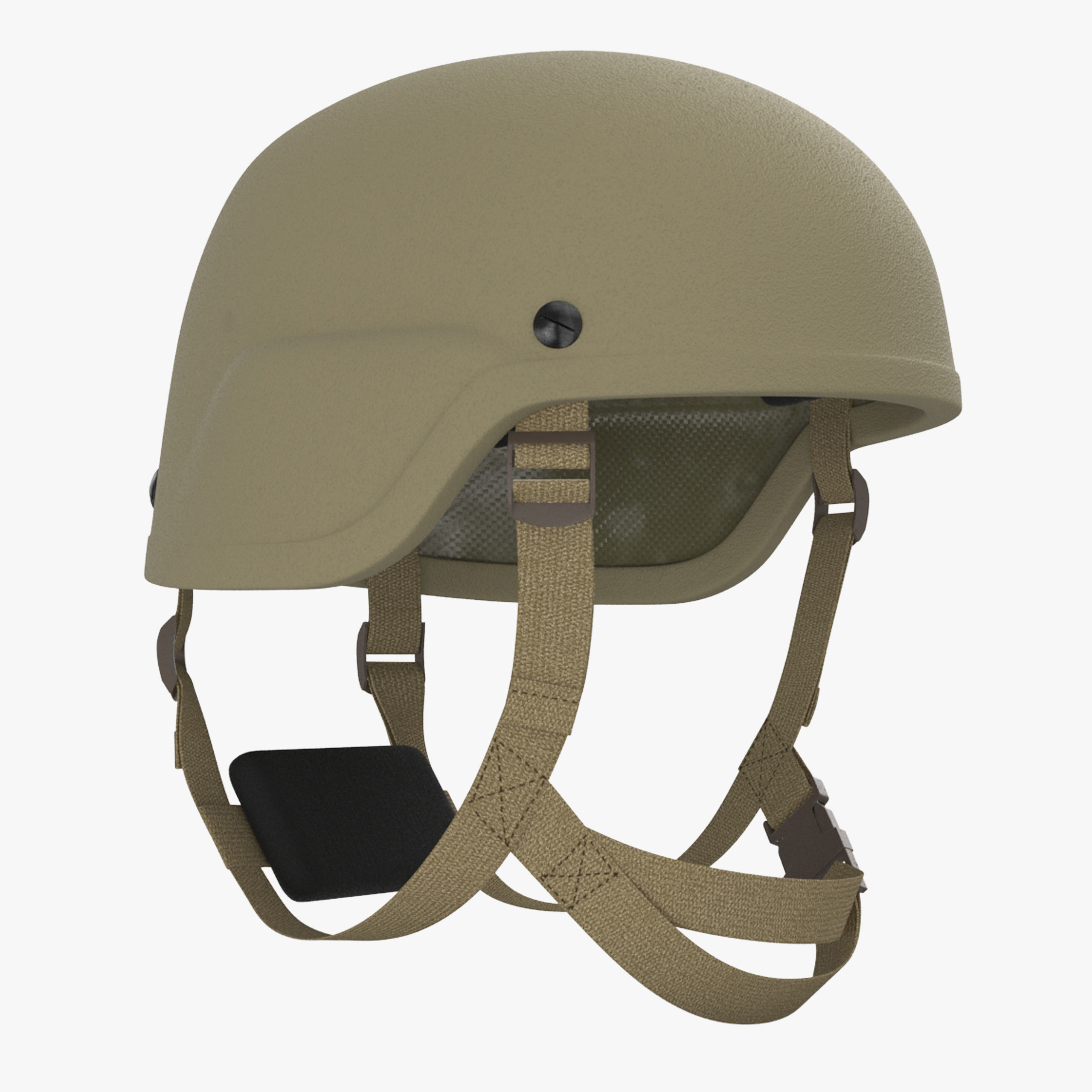 Kevlar Helmet Tan Low-poly 3D model_35
