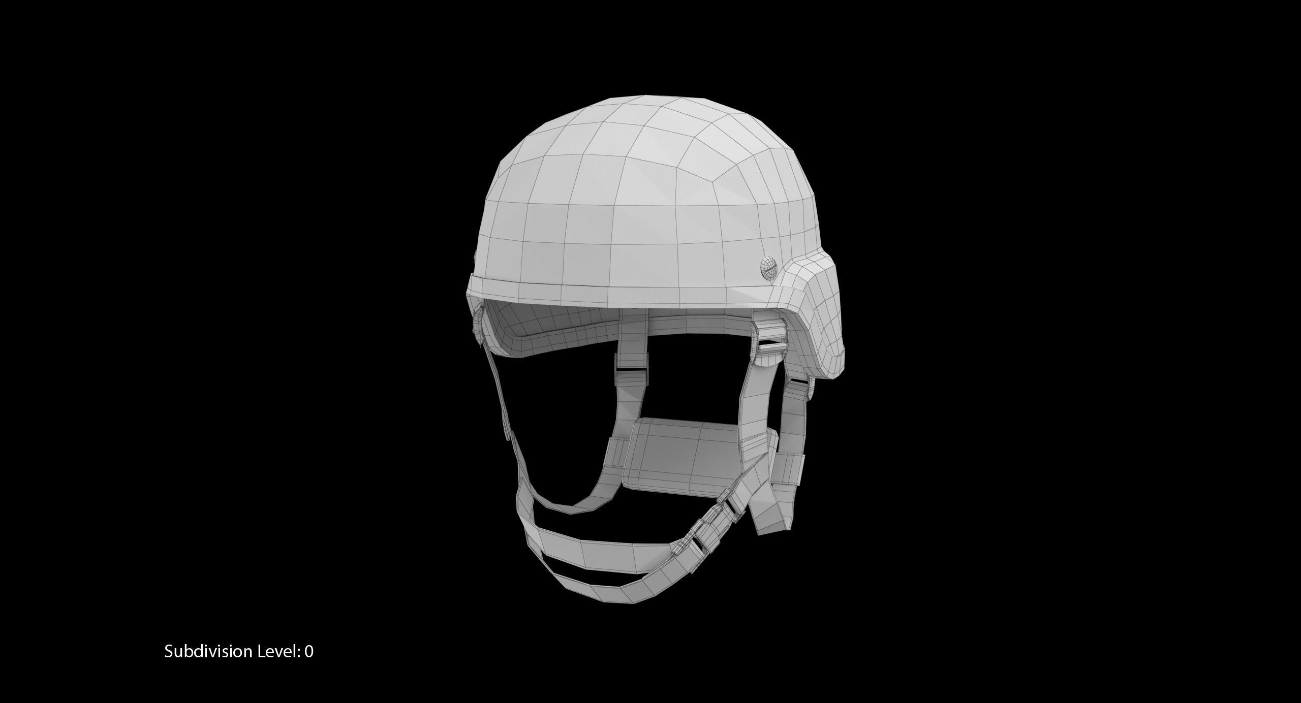 Kevlar Helmet Tan Low-poly 3D model_18