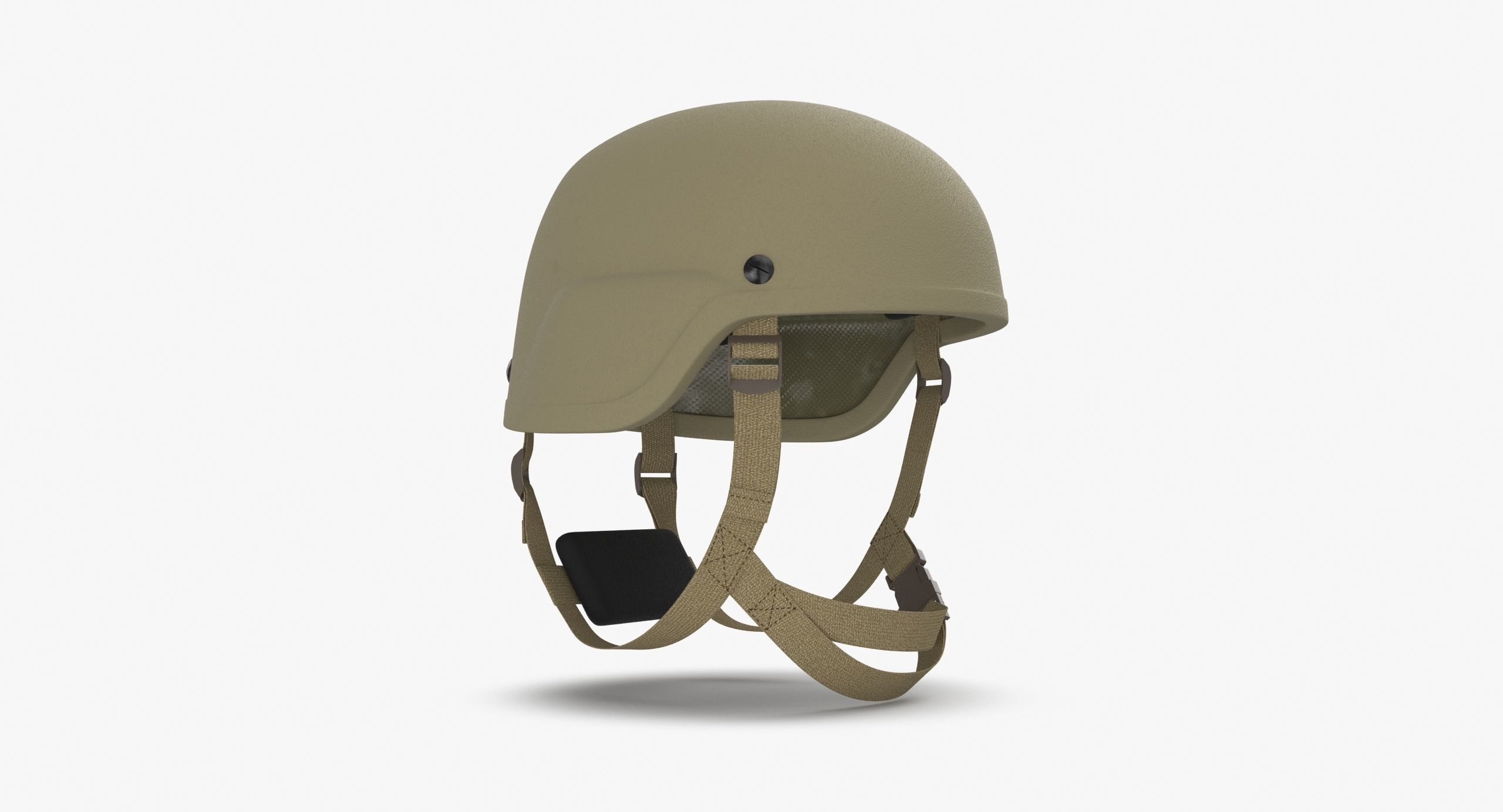 Kevlar Helmet Tan Low-poly 3D model_5