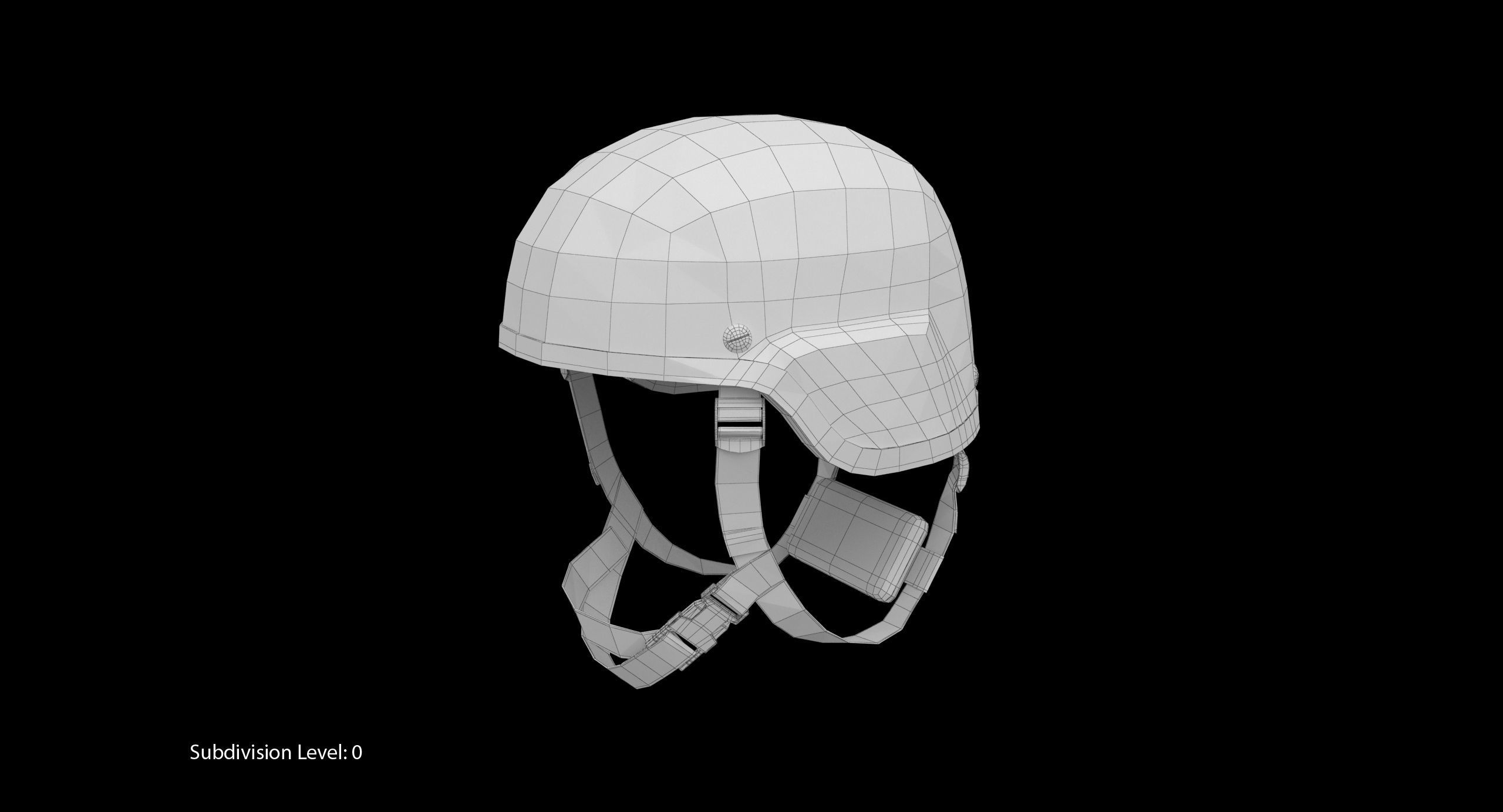 Kevlar Helmet Tan Low-poly 3D model_20