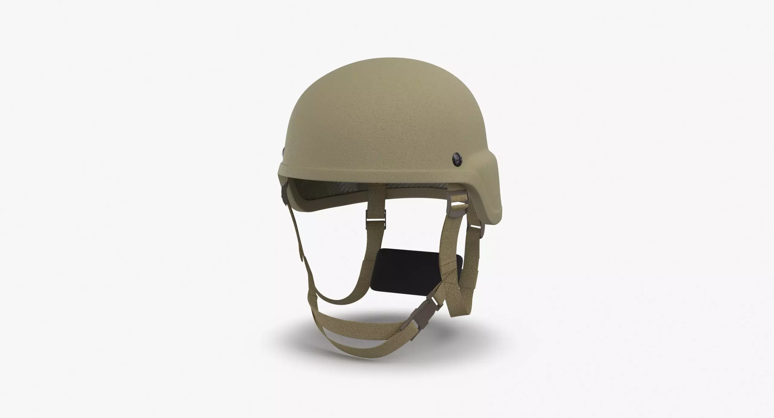 Kevlar Helmet Tan Low-poly 3D model_0