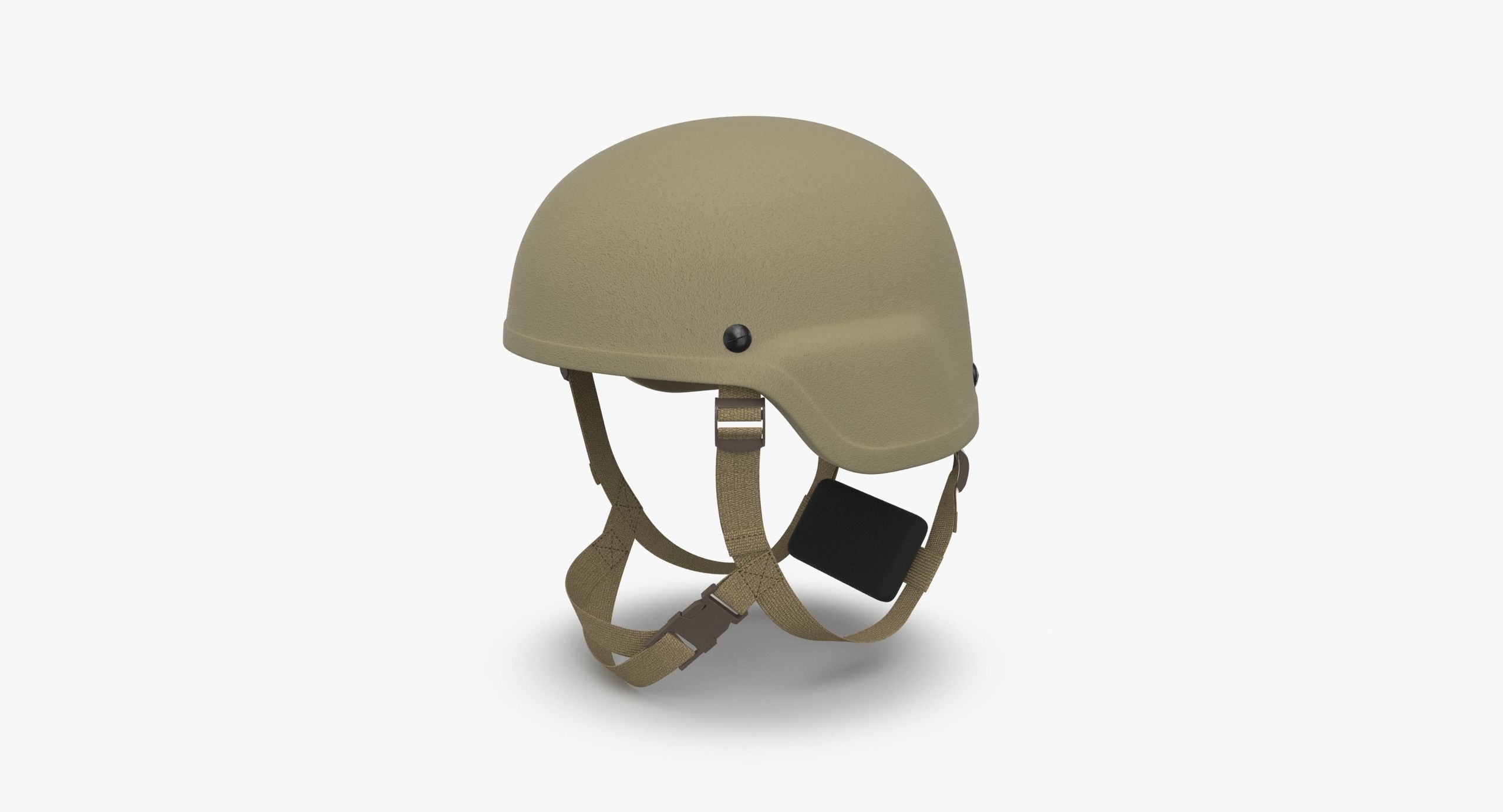 Kevlar Helmet Tan Low-poly 3D model_1