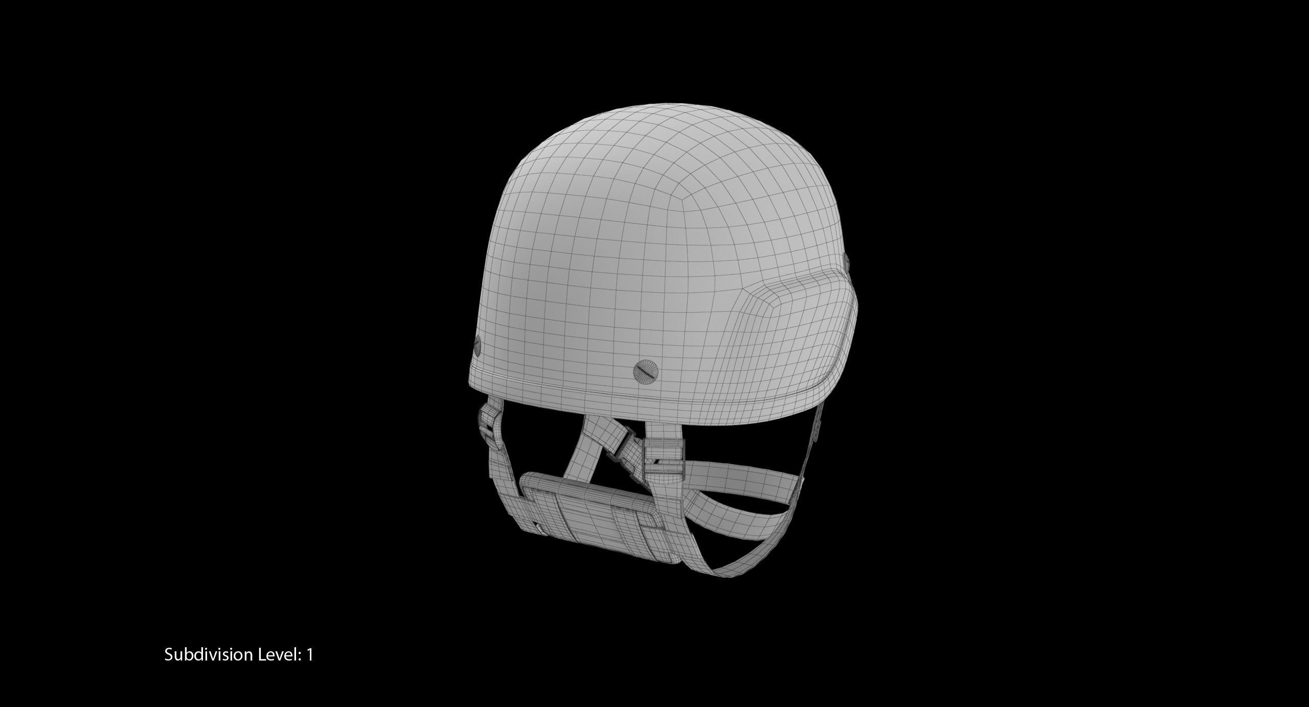 Kevlar Helmet Tan Low-poly 3D model_25