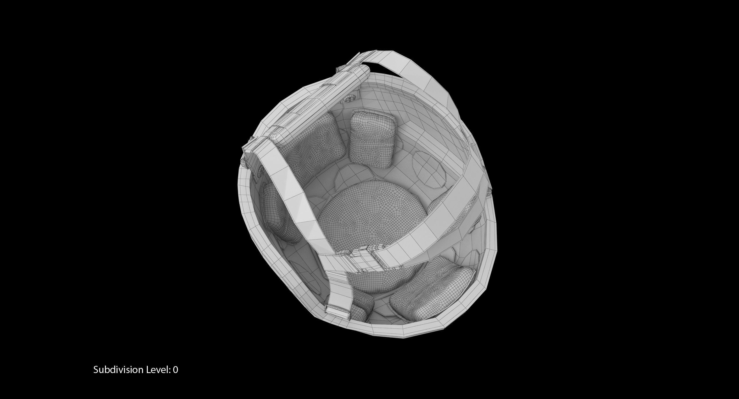 Kevlar Helmet Tan Low-poly 3D model_31