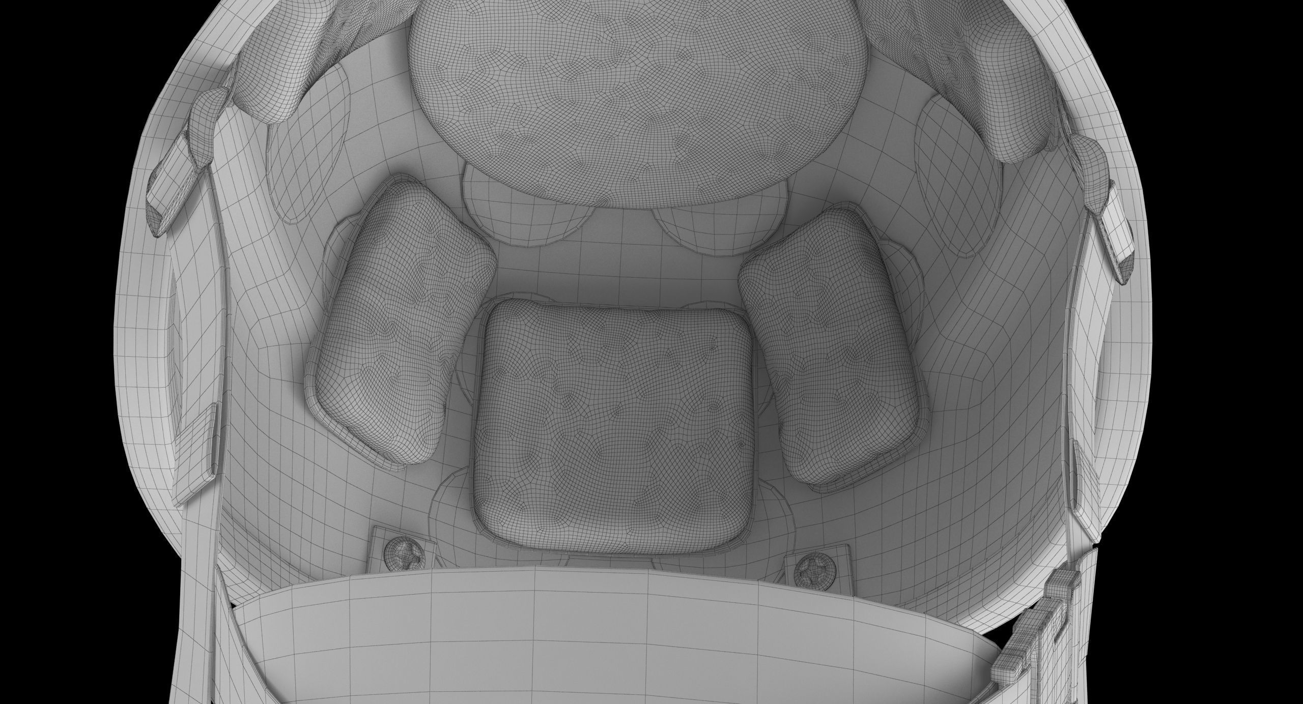 Kevlar Helmet Tan Low-poly 3D model_34