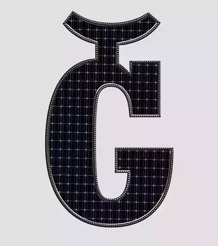 Solar Panel Letter - G