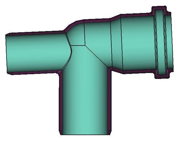 DN 50 BOGEN MIT UEBERLAUFSTUTZEN DN40 DRUCKBAR 3D-DRUCKMODELL 3D print model_3