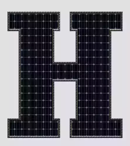 Solar Panel Letter - H