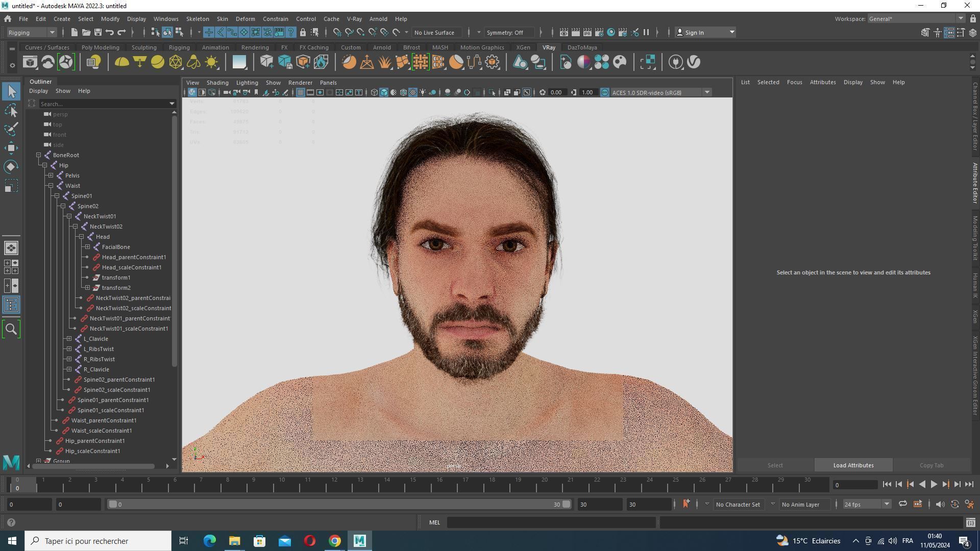 Realistic Man In Adventure Outfit Low-poly 3D model_36